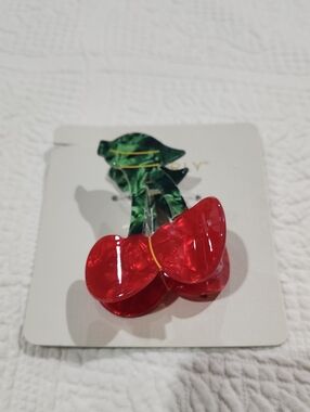Red Cherry Hair Clip for Women - Fashion Hair Accessory